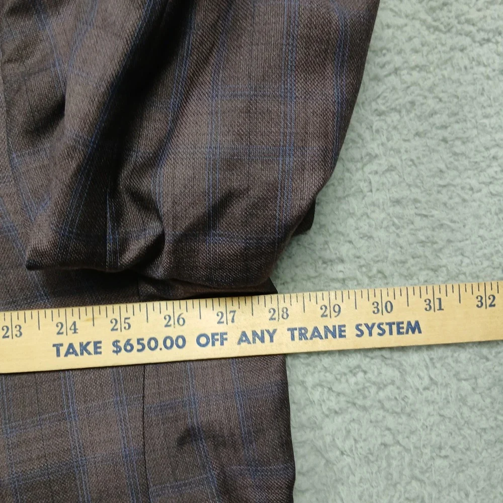 Jack Victor‎ Men's 54R Brown Plaid 100% Wool Blazer Sport Coat Canada